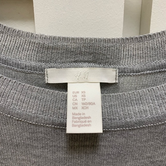 NWOT H&M Heather Grey Tunic Sweater - Picture 2 of 4